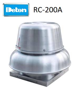 Ventilador tipo hongo modelo RC 200 descarga hacia abajo caudal 600 cfm, presion 0,25"ca  potencia 0,12kw
